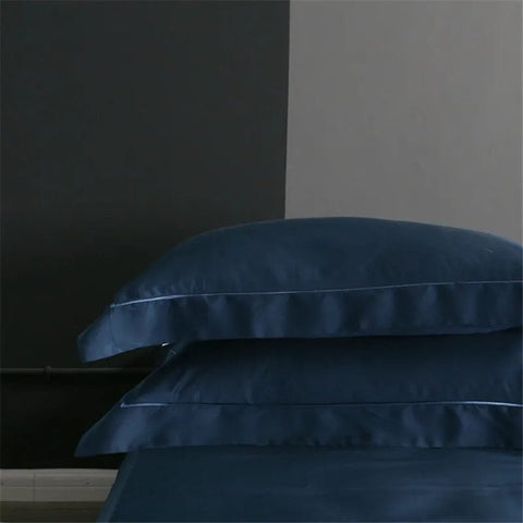 Parure de lit en soie naturelle rouge 150x200