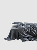 Parure de lit en soie 25 Momme 220x240 - Gris