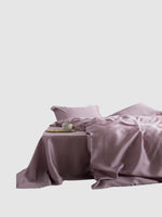 Parure de lit en soie 25 Momme 220x240 - Mauve