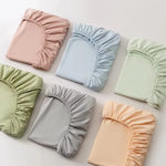 Drap housse en coton rose