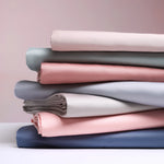 Drap plat en coton gris