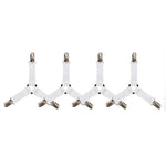 Clip triangulaire antidérapant pour draps ajustable - 4 Pcs Blanc