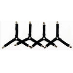 Clip triangulaire antidérapant pour draps ajustable - 4 Pcs Noir