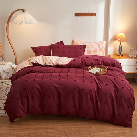 housse de couette brodée