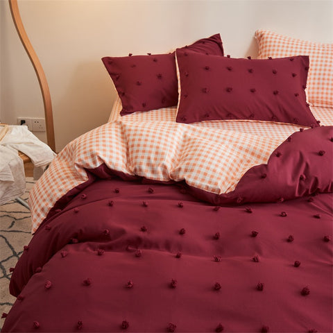housse de couette brodée