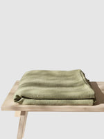 Drap plat en lin 120x220 - Vert clair
