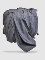 Drap plat en lin 230x270 - Gris foncé