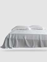 Drap plat en soie naturelle 245x250 - Blanc