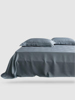 Drap plat en soie naturelle 245x250 - Grise