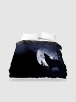 housse de couette 1 personne loup - 140x200cm