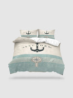 housse de couette déco marine - 135x200cm