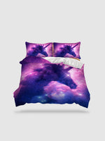 housse de couette licorne 200x200 - 135x200cm
