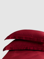 Housse de coussin en soie de murier 40x70 - Rouge