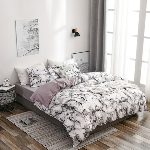 housse de couette marbre