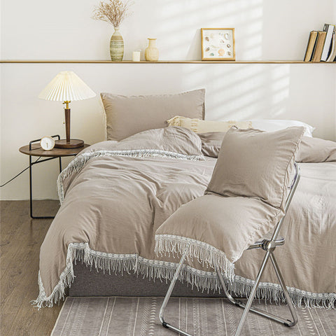 housse de couette pompon