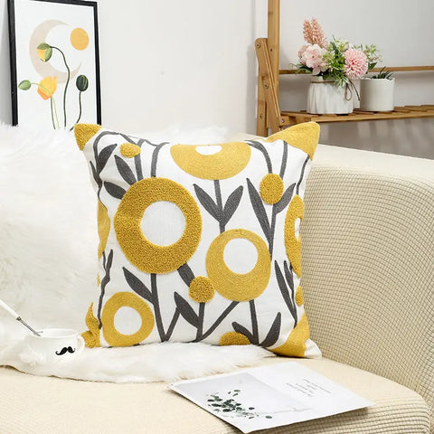 housse de coussin floral