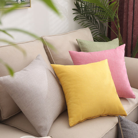 housse de coussin en lin