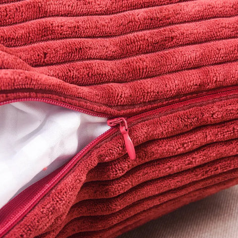 housse de coussin en velours côtelé