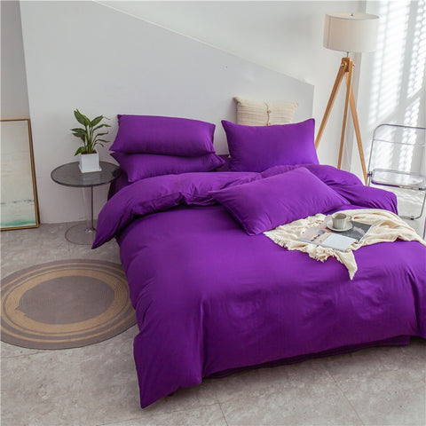 housse de couette coton égyptien mauve