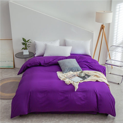 housse de couette coton violet