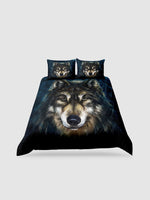 parure de lit loup 1 personne - 135x200cm