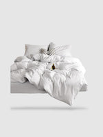 housse de couette unie 220x240 - Blanc
