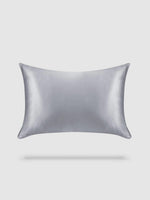 housse de coussin soie de murier 50x70 - Gris argent