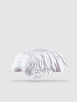housse de couette satin de coton 160x210 - Blanc