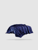 housse de couette satin de coton 160x210 - Bleu foncé