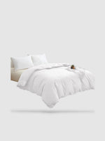 housse de couette en coton 220x220 - Blanc