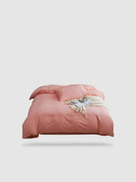 housse de couette 100% coton égyptien 200x230 - Rose