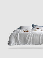 housse de couette en soie naturelle 140x210 - Blanc