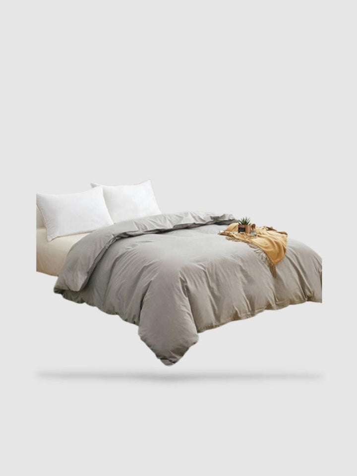 housse de couette en coton 180x200 - Gris clair