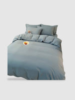 housse de couette polyester et coton 200x220 - Bleu claire