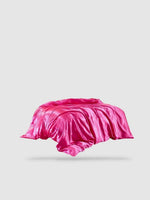 housse de couette satin de coton 200x200 - Rose bonbon