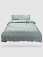 housse de couette couleur unie 220x240 - Bleu clair