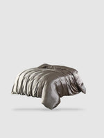 Housse de couette en soie de mûrier 260x240 - Gris métal