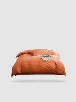 housse de couette 100% coton égyptien 220x240 - Orange