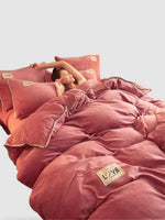 housse de couette d’hiver 150x200 - Rose