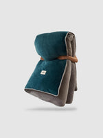 housse de couette polaire 150x200 - Bleu/gris