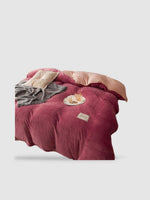 housse de couette hiver 150x200 - Rouge/rose