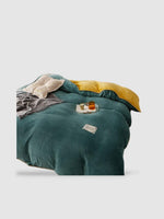 housse de couette hiver 150x200 - Vert/jaune