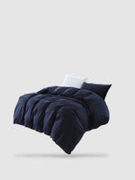 housse de couette coton lavé 150x200 - Bleu foncé