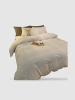 housse de couette polyester et coton 180x200 - Blanc