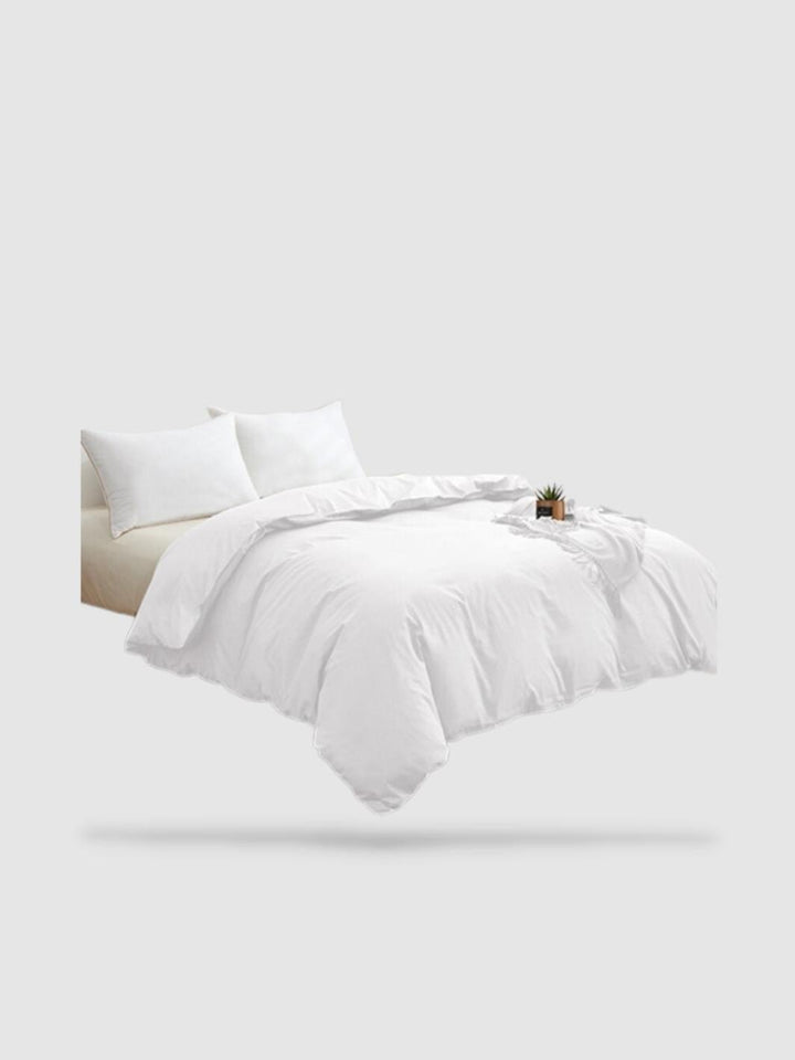 housse de couette en coton 150x220 - Blanc