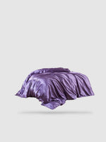 housse de couette satin de coton 180x200 - Violet foncé