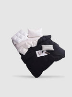 housse de couette en coton 230x250 - Noir/blanc