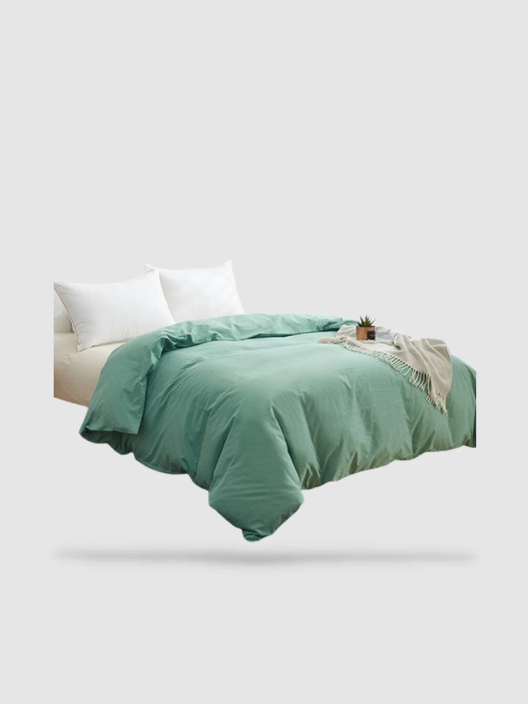 housse de couette en coton 230x250 - Vert