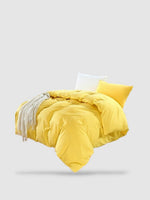 housse de couette coton lavé 200x230 - Jaune