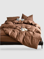 housse de couette en microfibre 200x220 - Marron